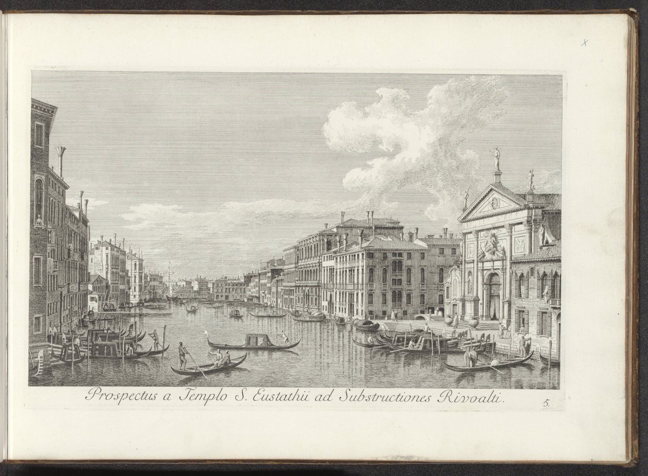 View of the Grand Canal and the Church of San Stae in Venice by Antonio Visentini