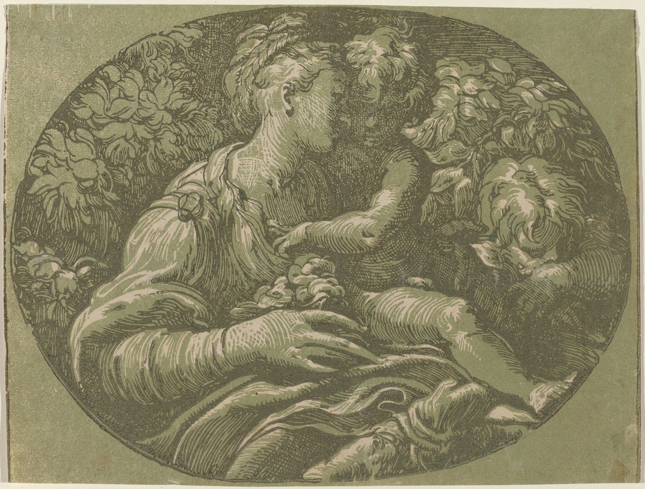 The Virgin with the Rose by Antonio da Trento after Parmigianino