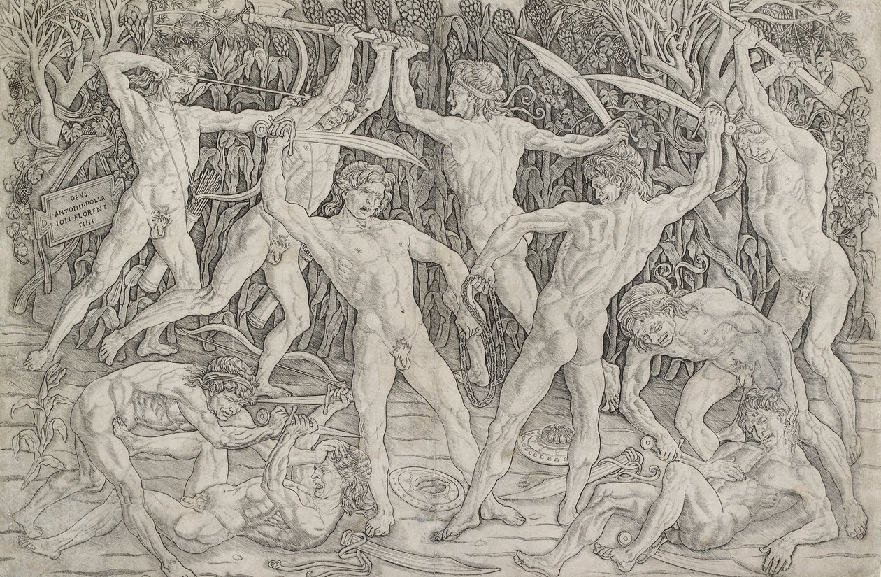 Battle of Nude Men, c. 1470-1475 by Antonio Pollaiuolo