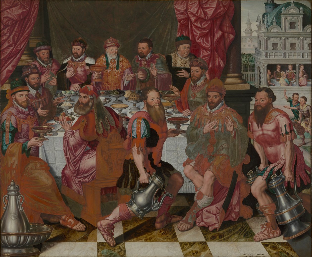 Banquet of the Council Members of the Town Hall by Antoon Claeissens