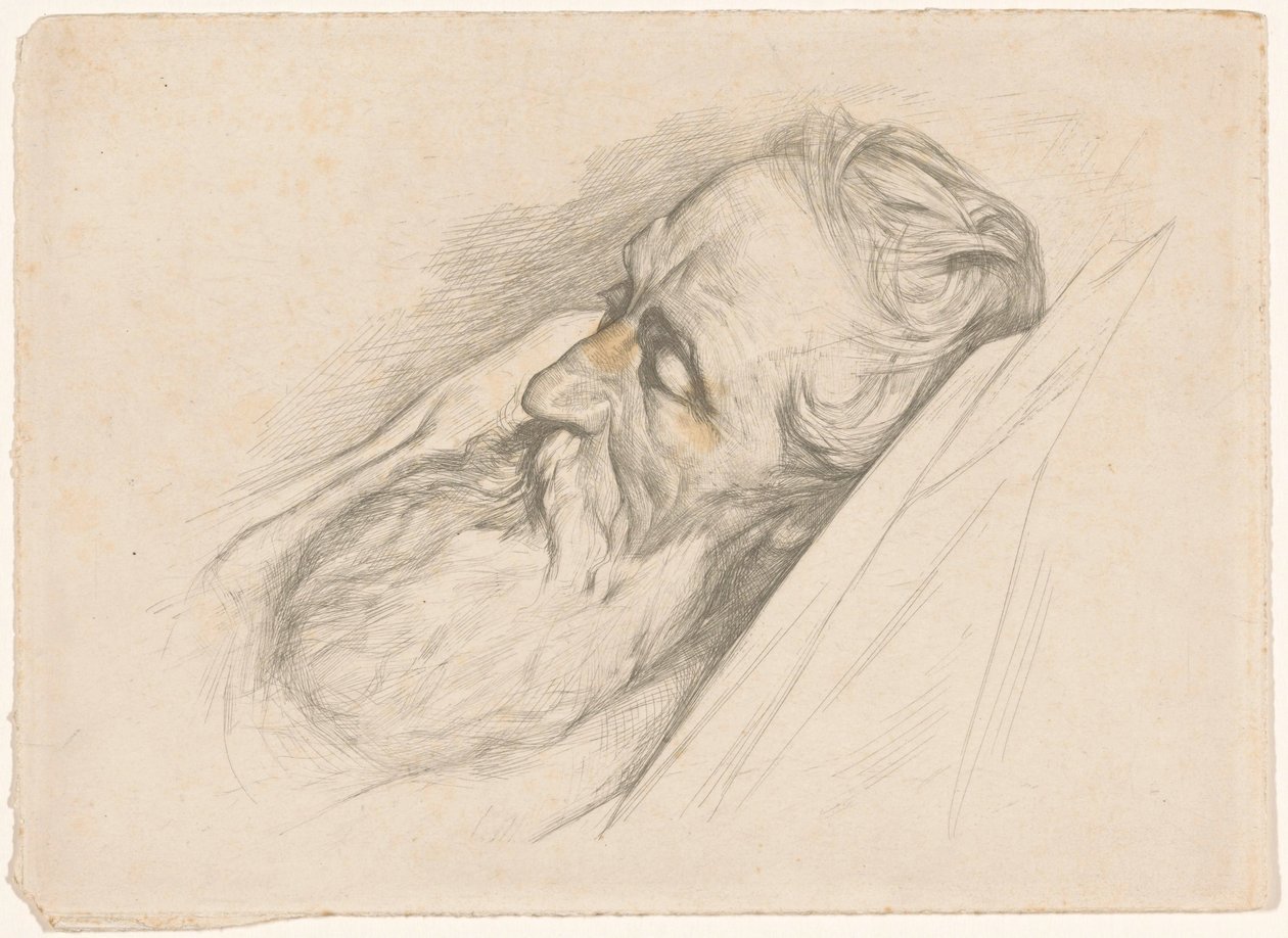 Sleeping Man with Beard by Antoon Derkinderen