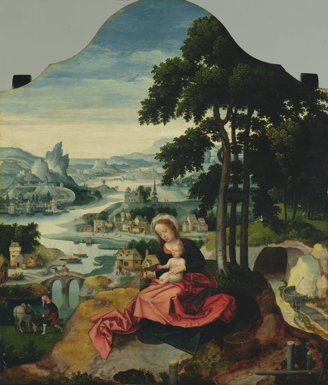 The Rest on the Flight into Egypt by Antwerp Master Antwerp Master