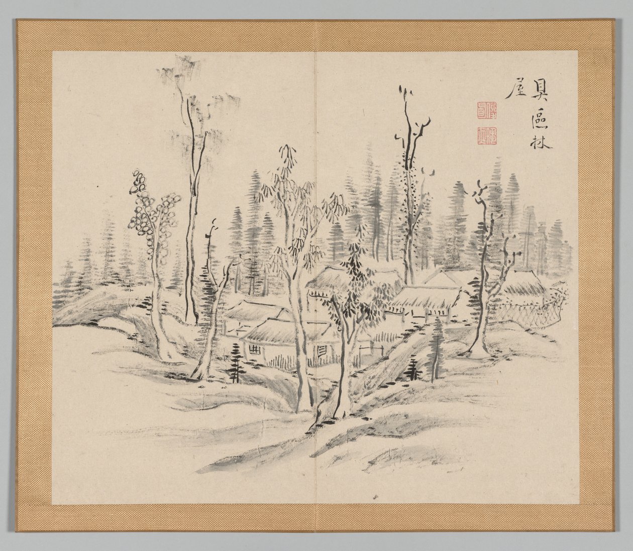 Double Album of Landscape Studies after Ikeno Taiga, Volume 2 leaf 23 by Aoki Shukuya