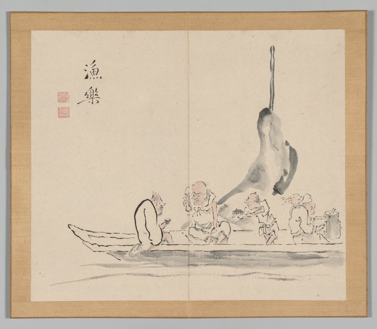 Double Album of Landscape Studies after Ikeno Taiga, Volume 2 leaf 28, 18th century by Aoki Shukuya