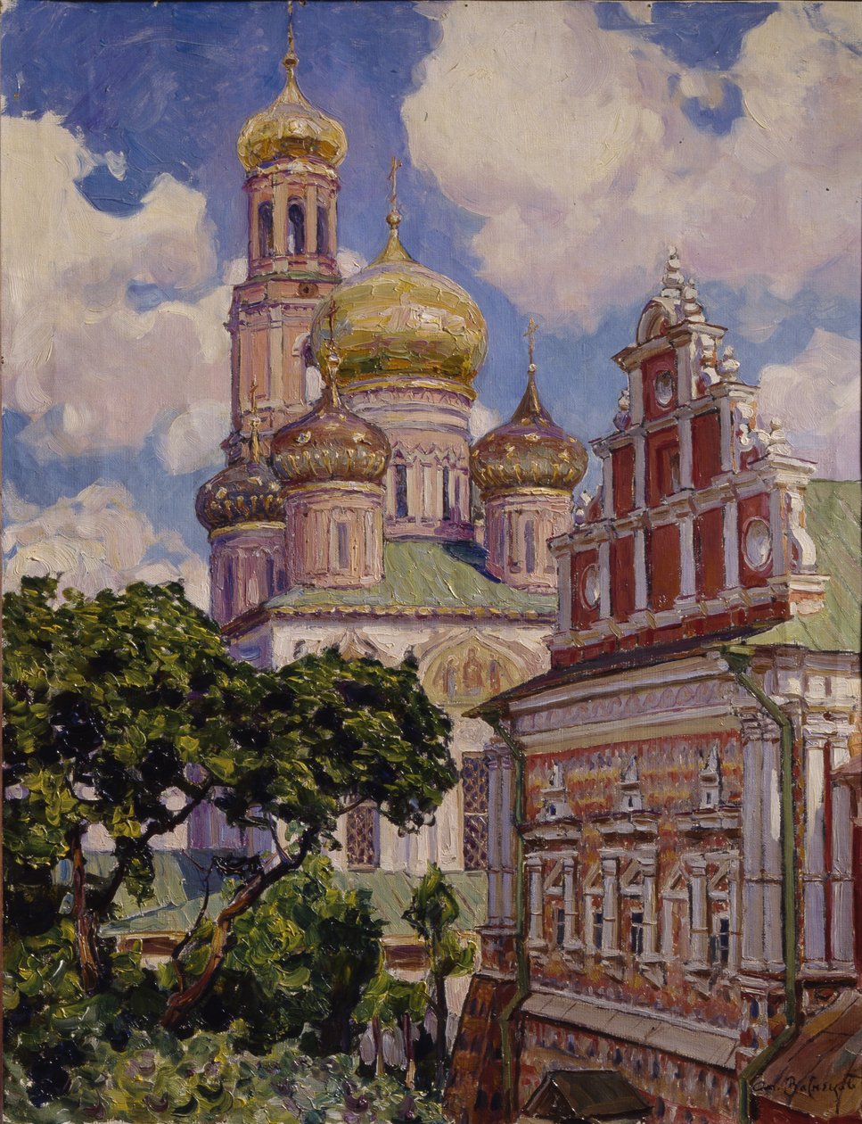 Clouds and Golden Domes. The Simonov Monastery, 1927 by Apollinari Mikhailovich Vasnetsov