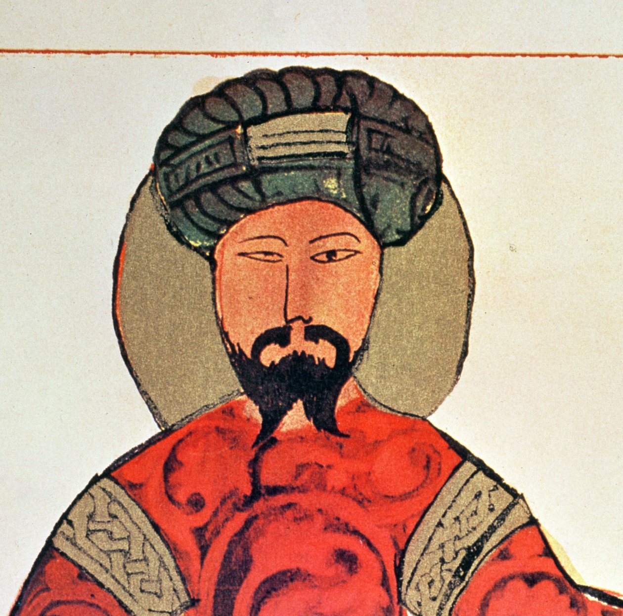 Portrait of Saladin (1138-93) (detail) by Arabic School