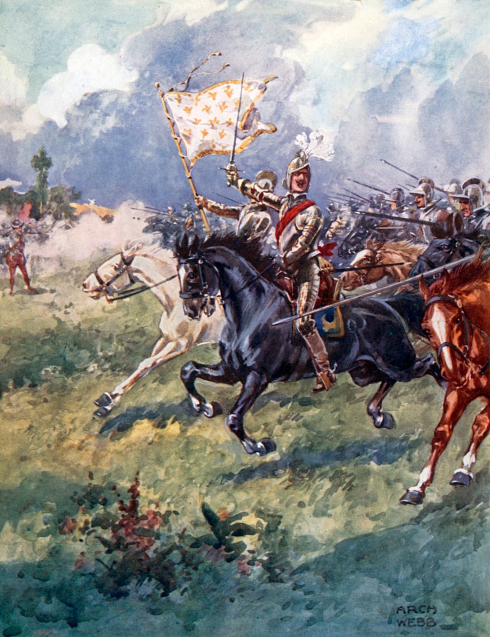 "A Thousand Knights are Pressing Close behind the Snow-White Crest" by Archibald Bertram (after) Webb