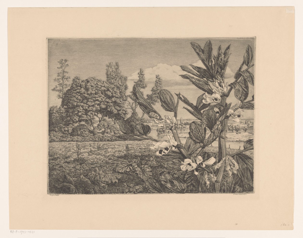 Landscape with Flowers by Arend Hendriks (signed by artist)