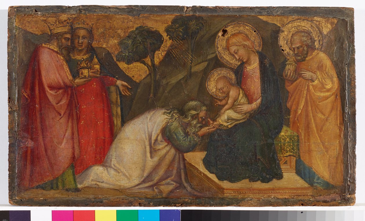 Adoration of the Magi by Aretino Luca Spinello or Spinelli