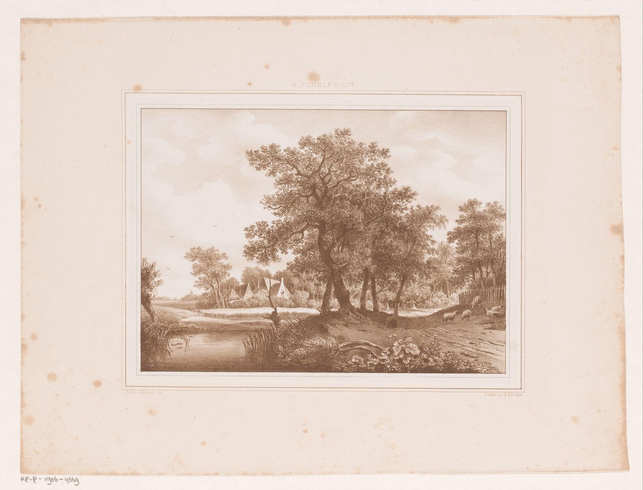 View of a Country Road and a Ditch by Arie Ketting de Koningh