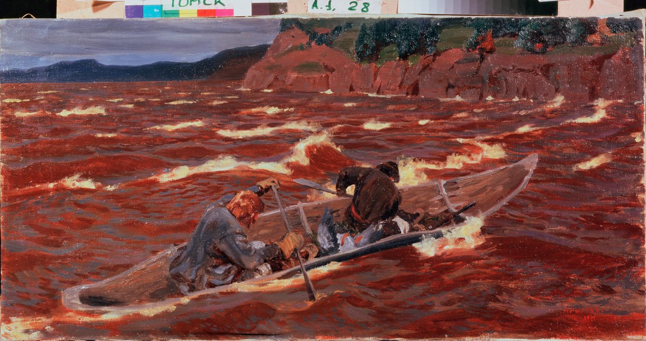 In a Boat by Arkadij Aleksandrovic Rylov