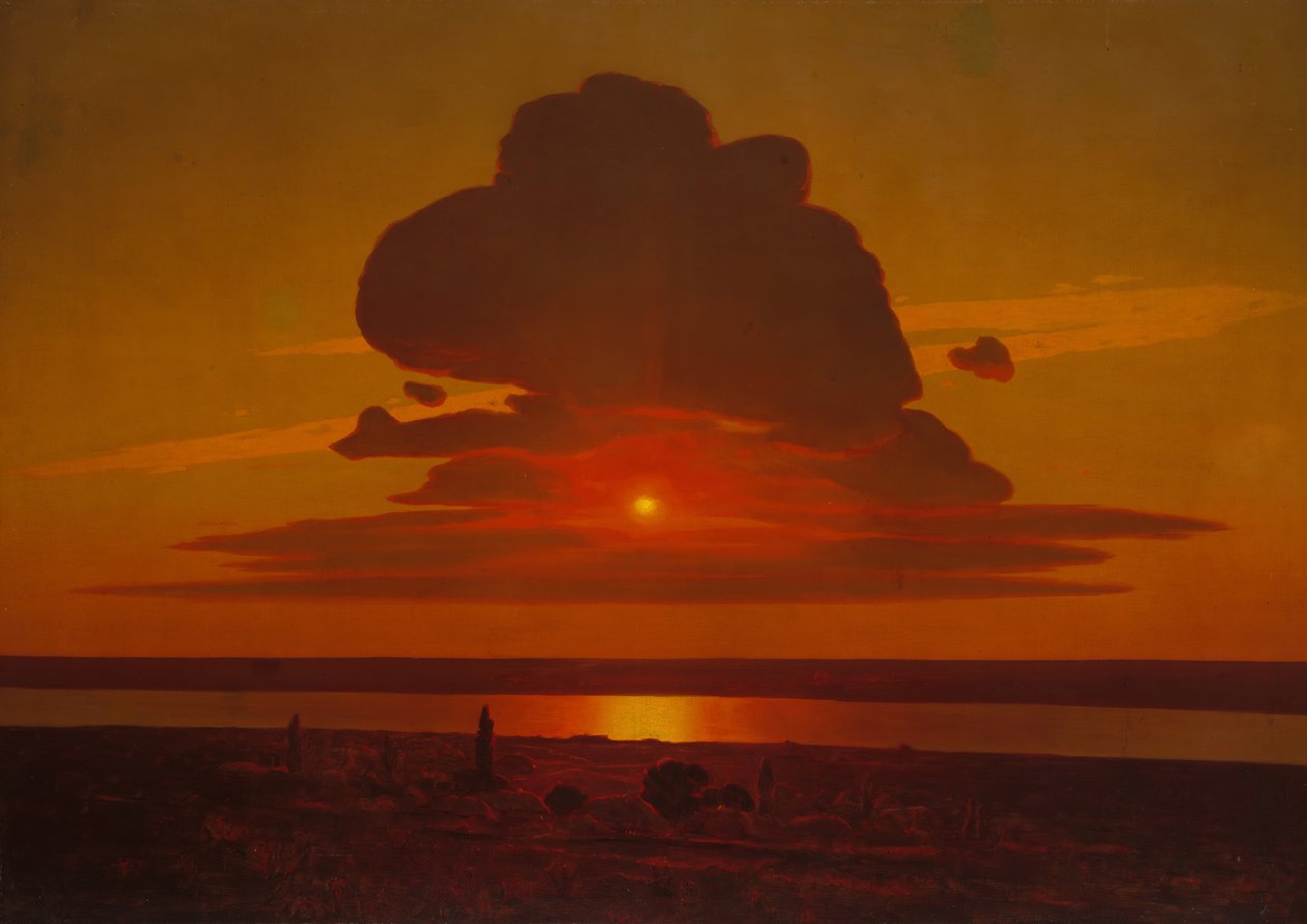 Red Sunset on the Dnieper by Arkhip Ivanovich Kuindzhi