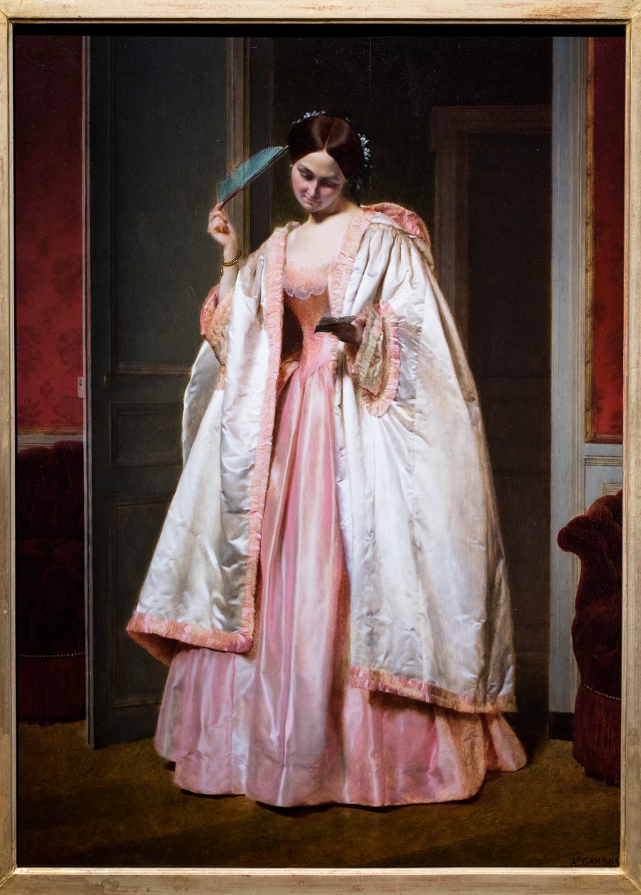 Young girl reading a letter, ca. 1851 by Armand Cambon