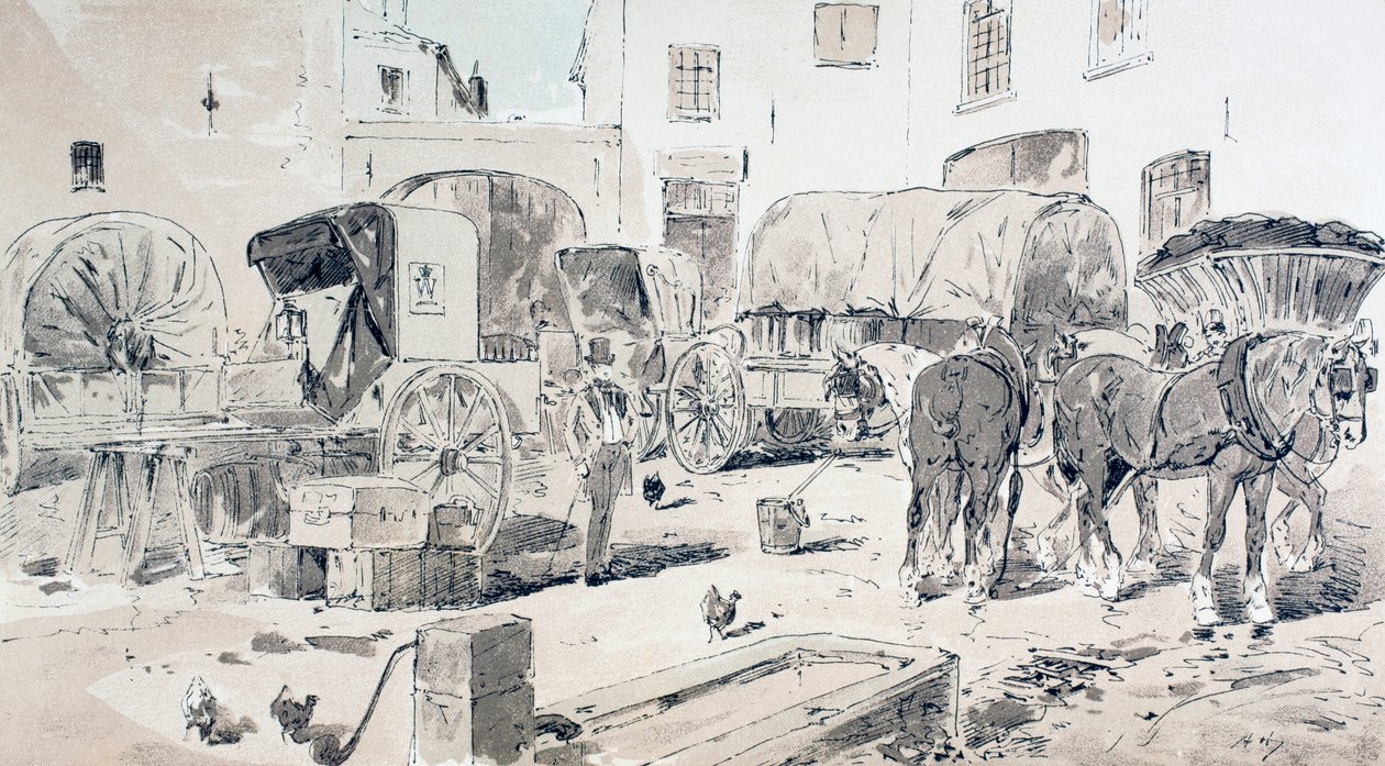 Types of Carriages Used During the 19th Century by Armand Jean Heins