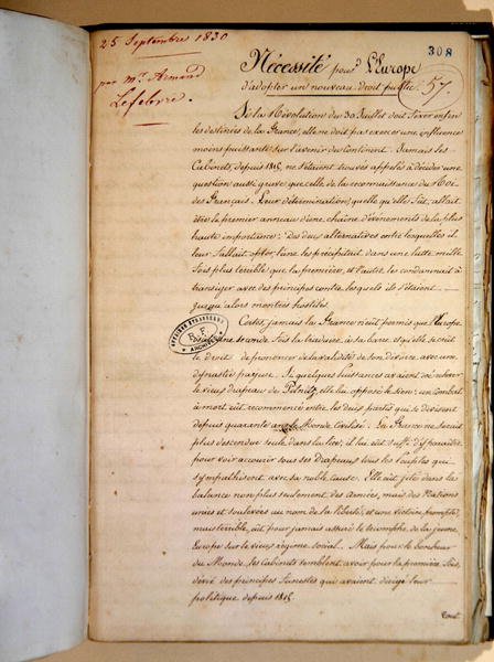 Memorandum on the Necessity for Europe to Adopt a New Public Law by Armand Lefebvre