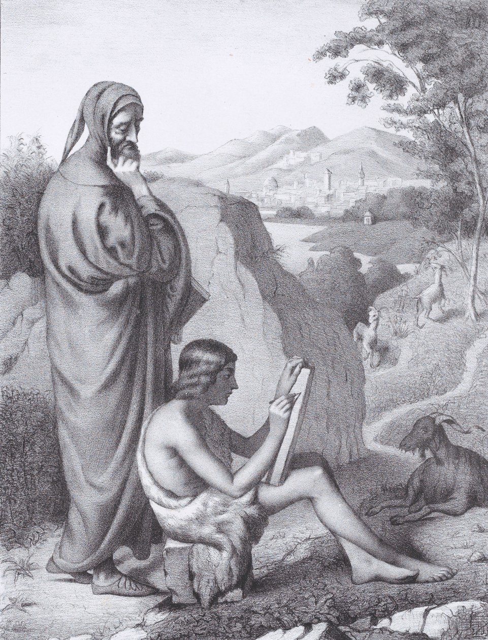 Giotto and Cimabue, from L