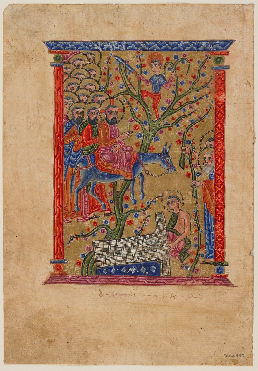 Folio from an Armenian Manuscript: The Entry into Jerusalem, c.1500 by Armenian School