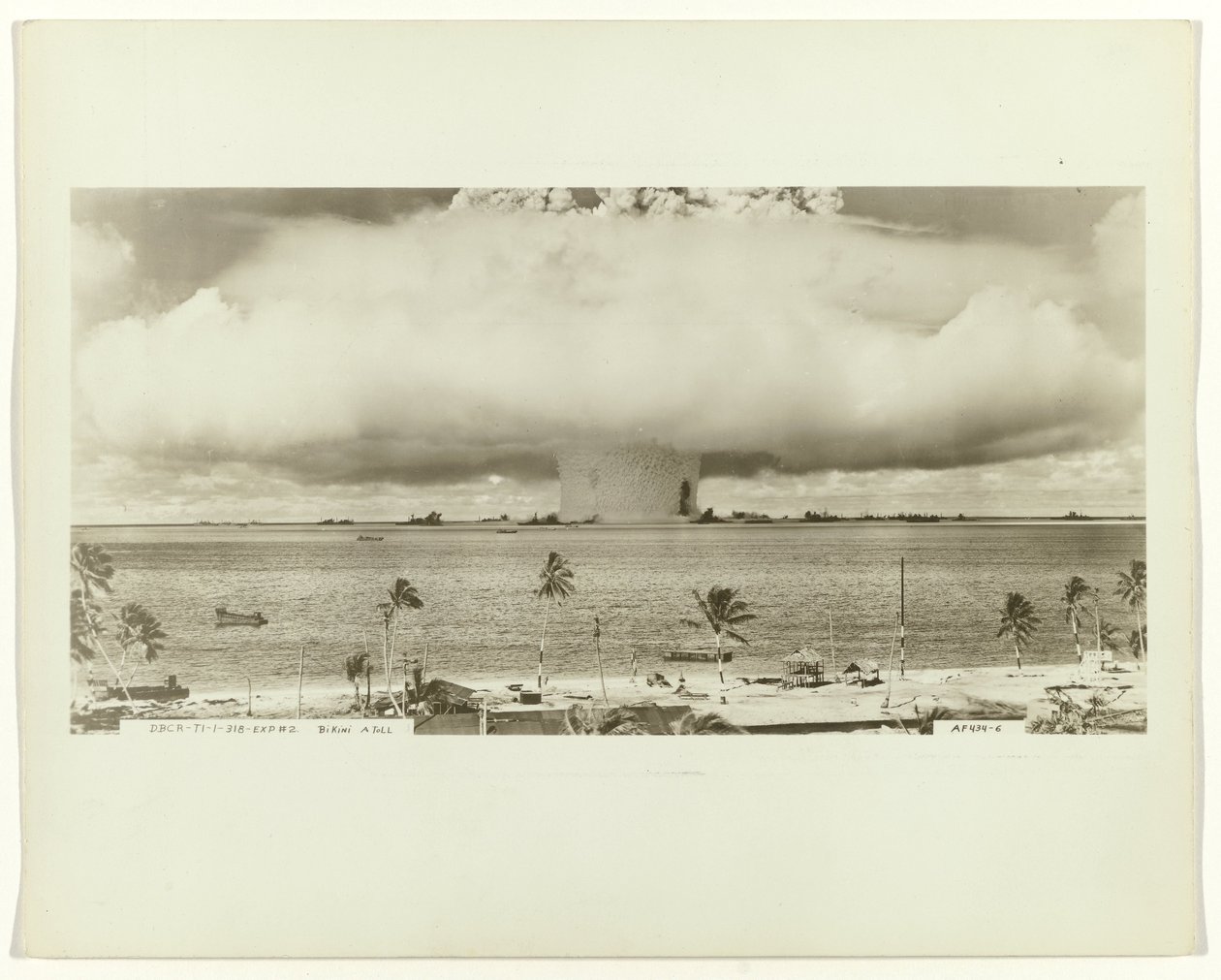 Atomic Bomb Test During Operation Crossroads (Baker Test) at Bikini Atoll in the South Pacific by Army Navy Task Force One