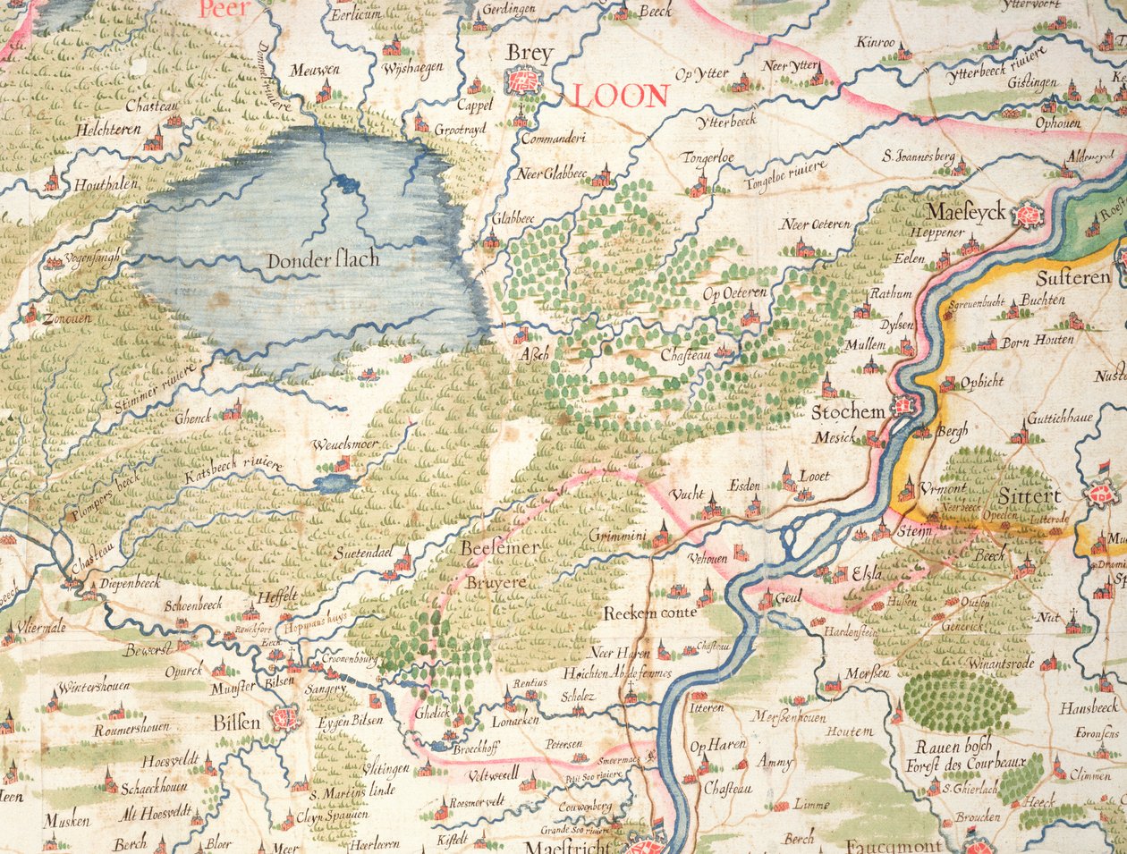 Map of Flanders at the Time of the Thirty Years War (1618-48), from 