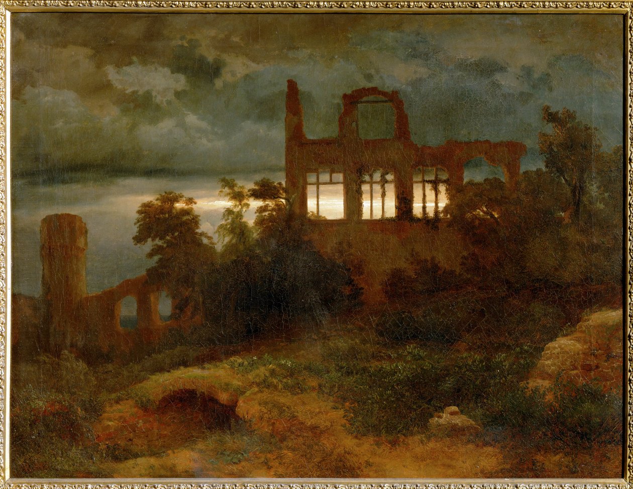 Ruins of a castle by Arnold Böcklin