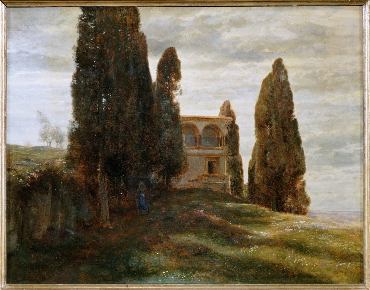 Italian Villa in Springtime by Arnold Böcklin