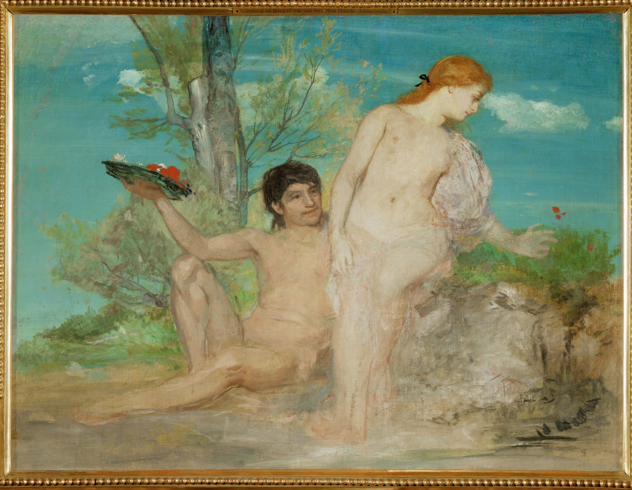 Couple Before a Group of Trees by Arnold Böcklin