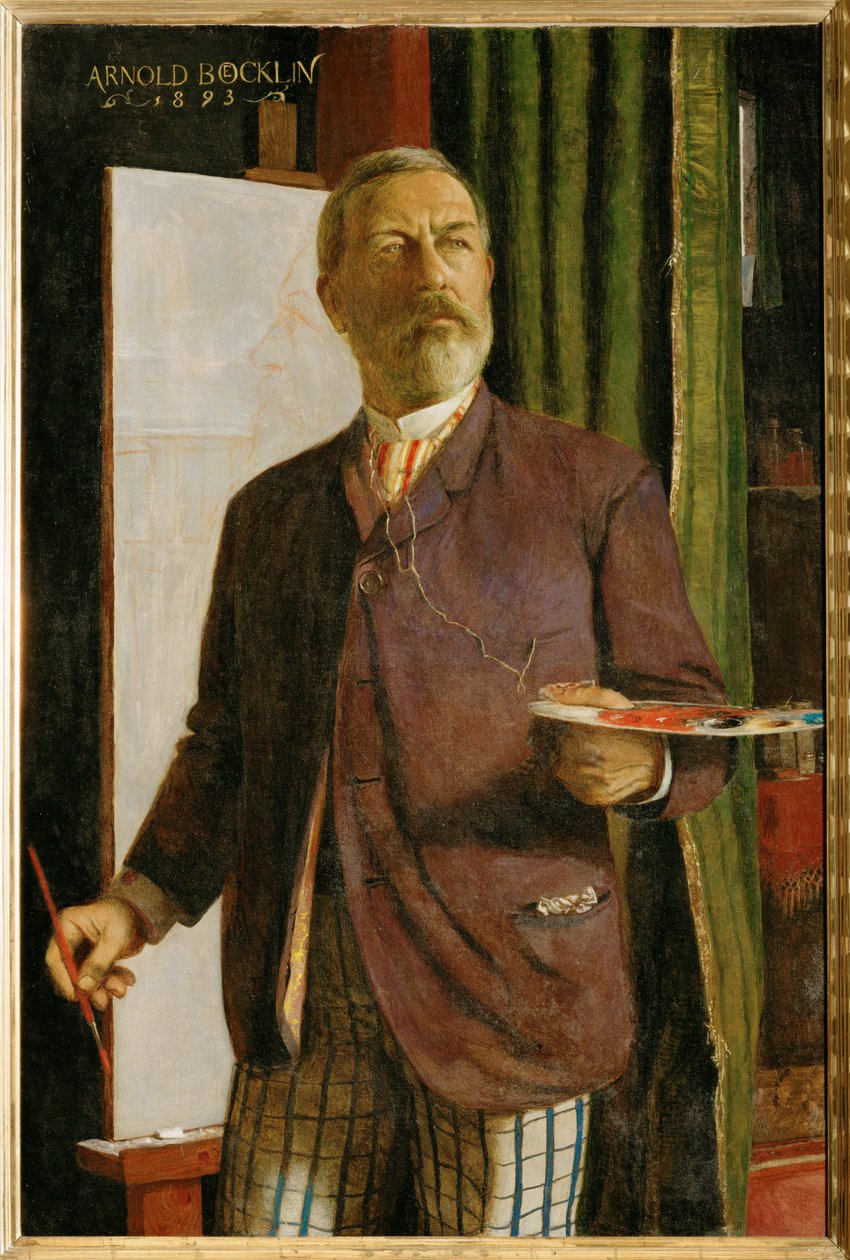 Self-portrait in His Studio by Arnold Böcklin