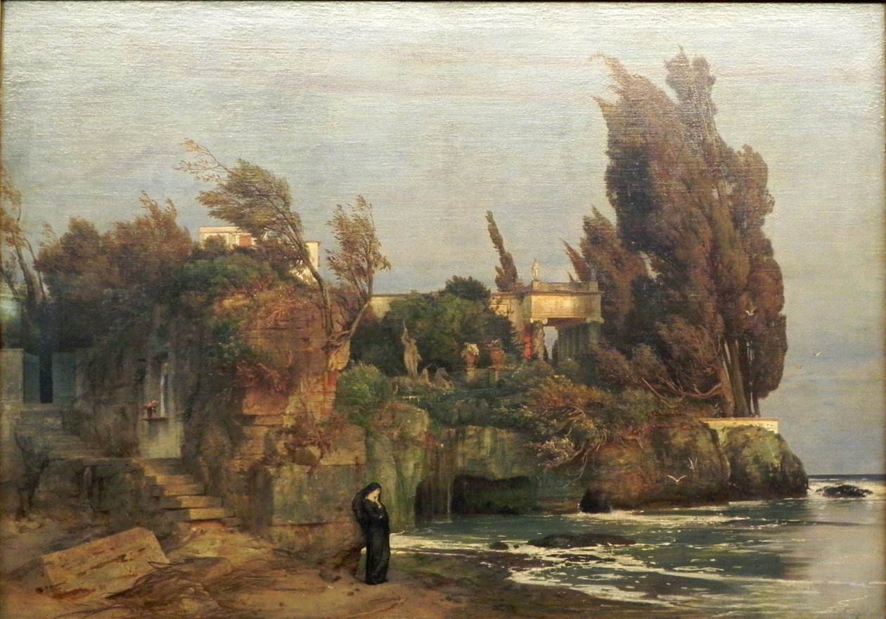 Villa by the Sea, version II by Arnold Böcklin