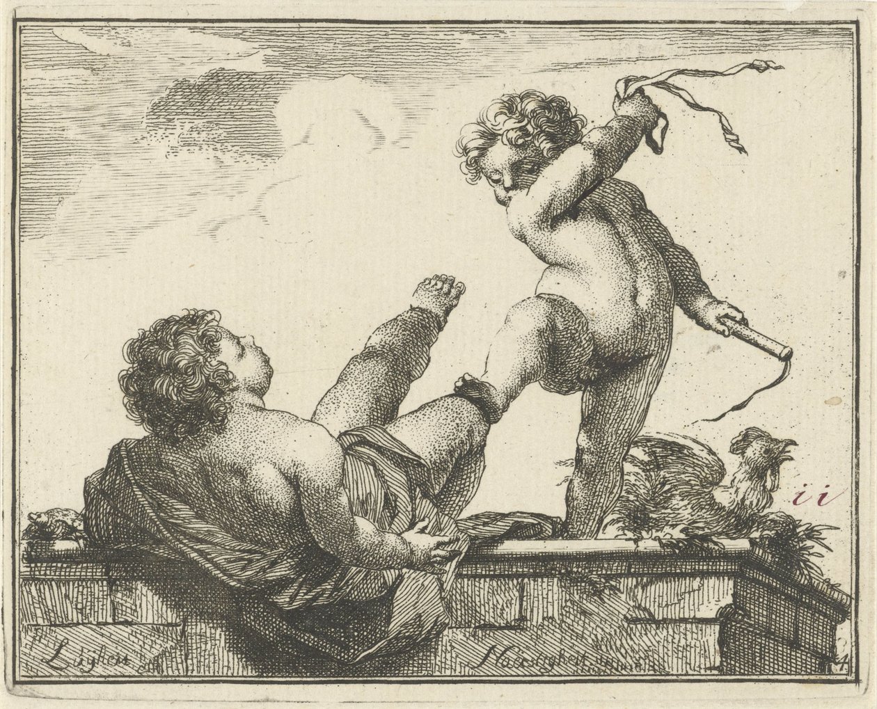 Diligence Overcomes Idleness by Arnold Houbraken