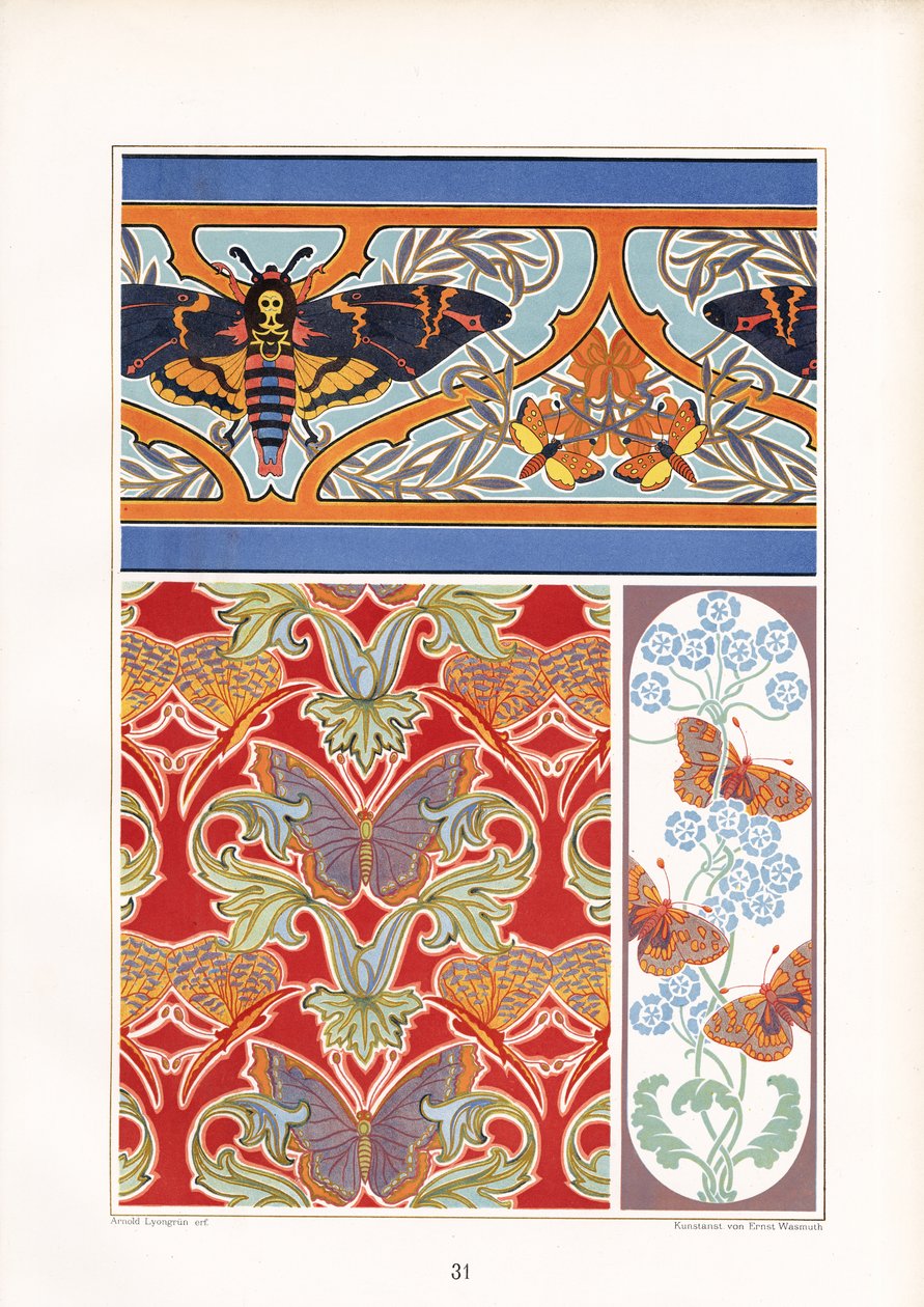 Decorative Butterfly Patterns with Death