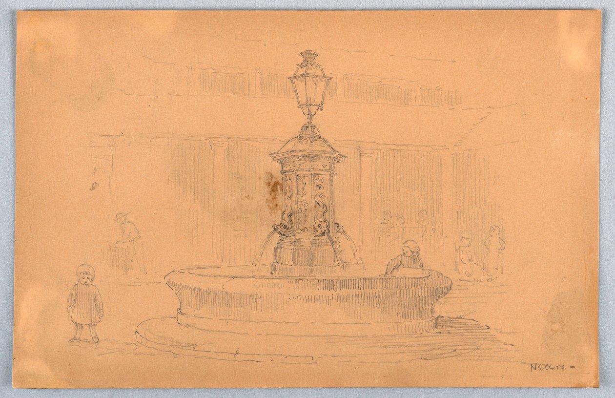 Fountain at Nevers by Arnold William Brunner