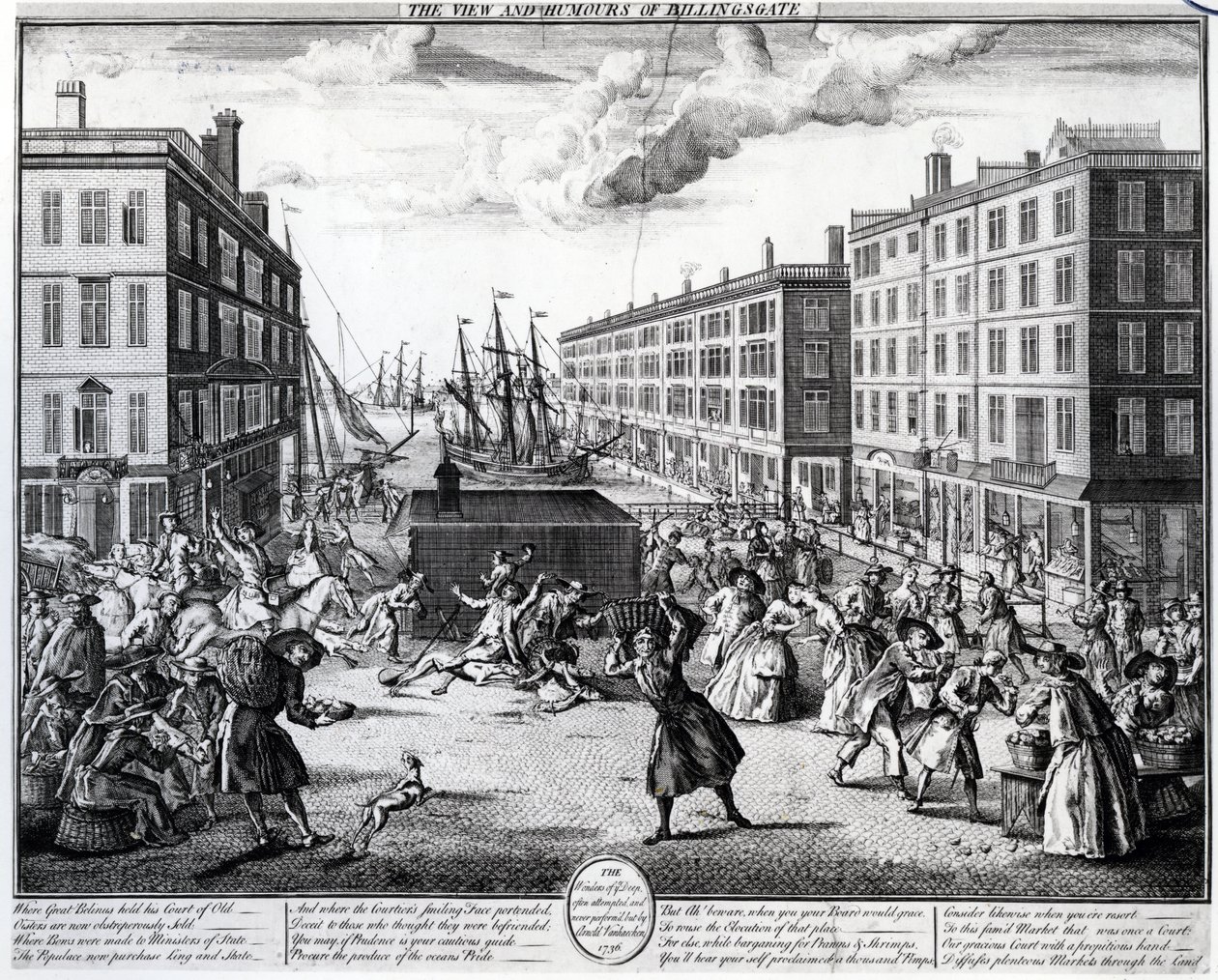 The View and Humours of Billingsgate by Arnold van Haecken