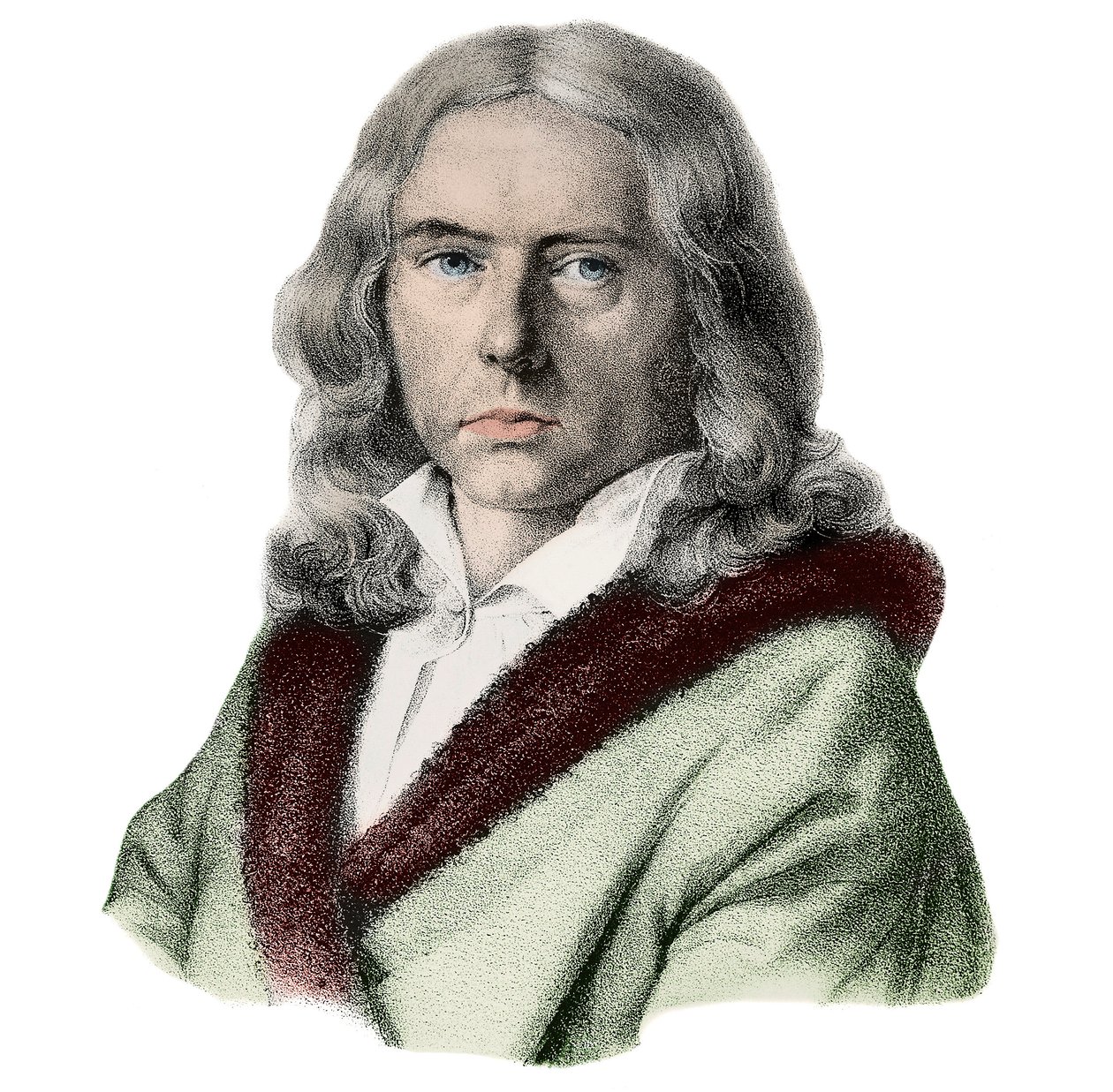 Portrait of Adelbert von Chamisso (1781-1838), German writer by Arnold van Westerhout