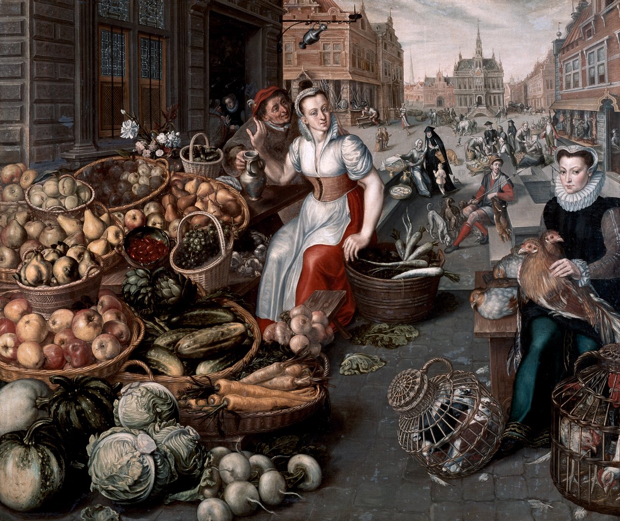 Woman Selling Fruit and Vegetables by Arnout de Muyser