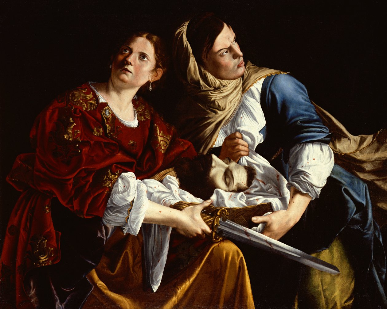 Judith and her Maidservant with the Head of Holofernes (oil on canvas) by Artemisia Gentileschi