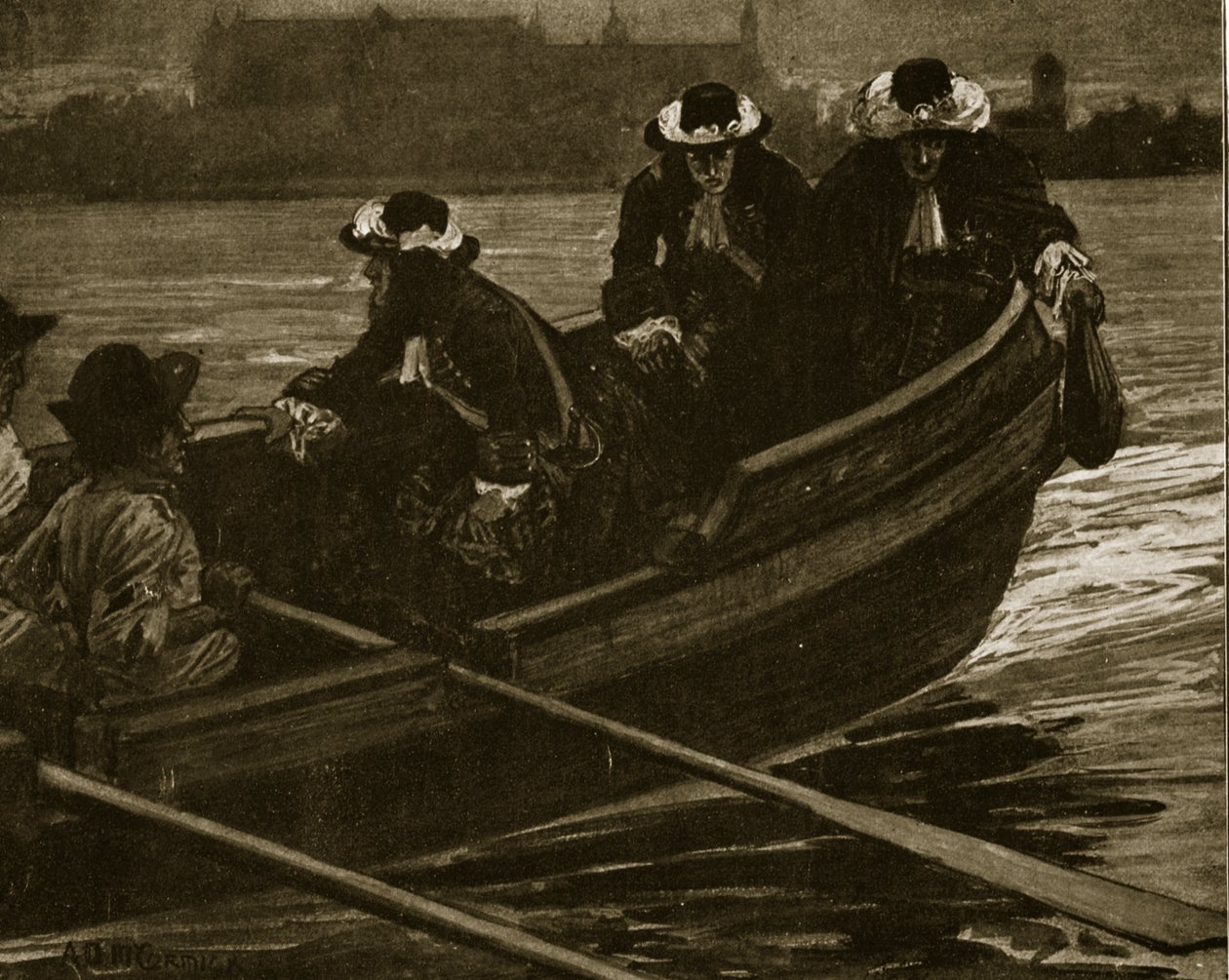 James II Dropping the Great Seal into the Thames by Arthur David McCormick