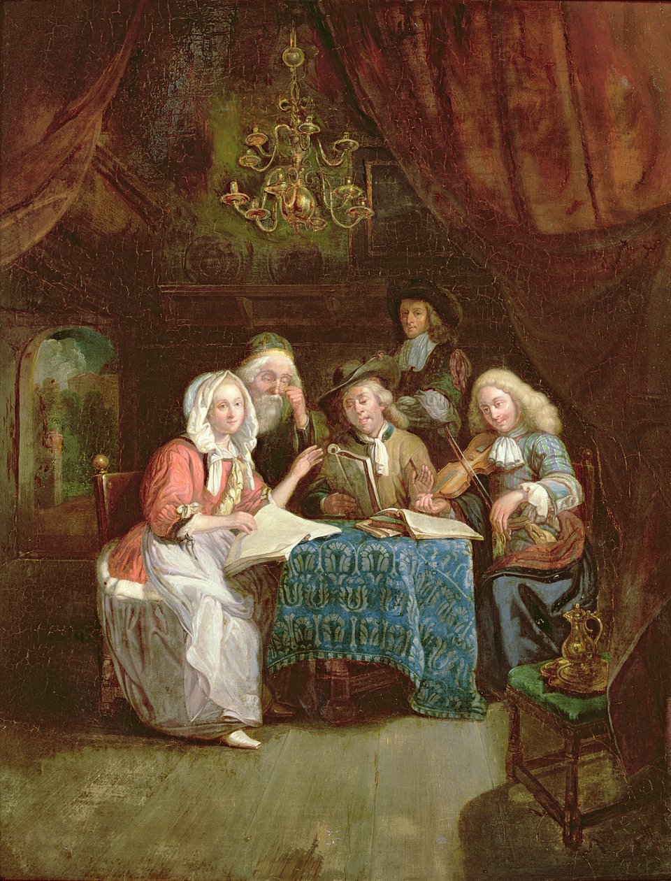 Figures Round a Table by Arthur Wesley Dow