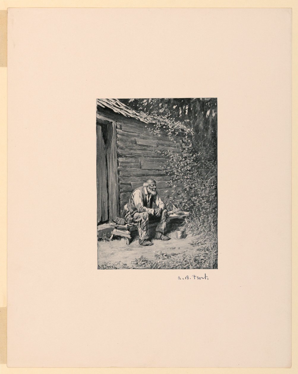 Uncle Remus at the Door of His Cabin by Arthur Burdett Frost
