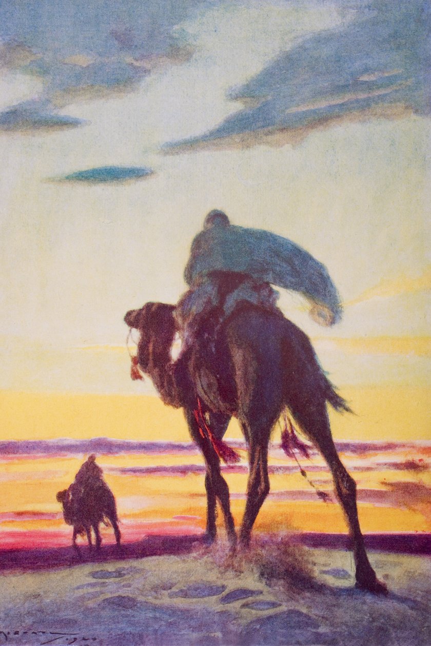 The Flight of Muhammad to Medina, illustration from 