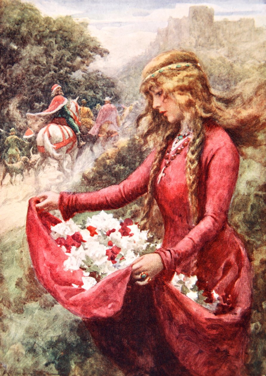 The roses of St. Elisabeth by Arthur C. (after) Michael