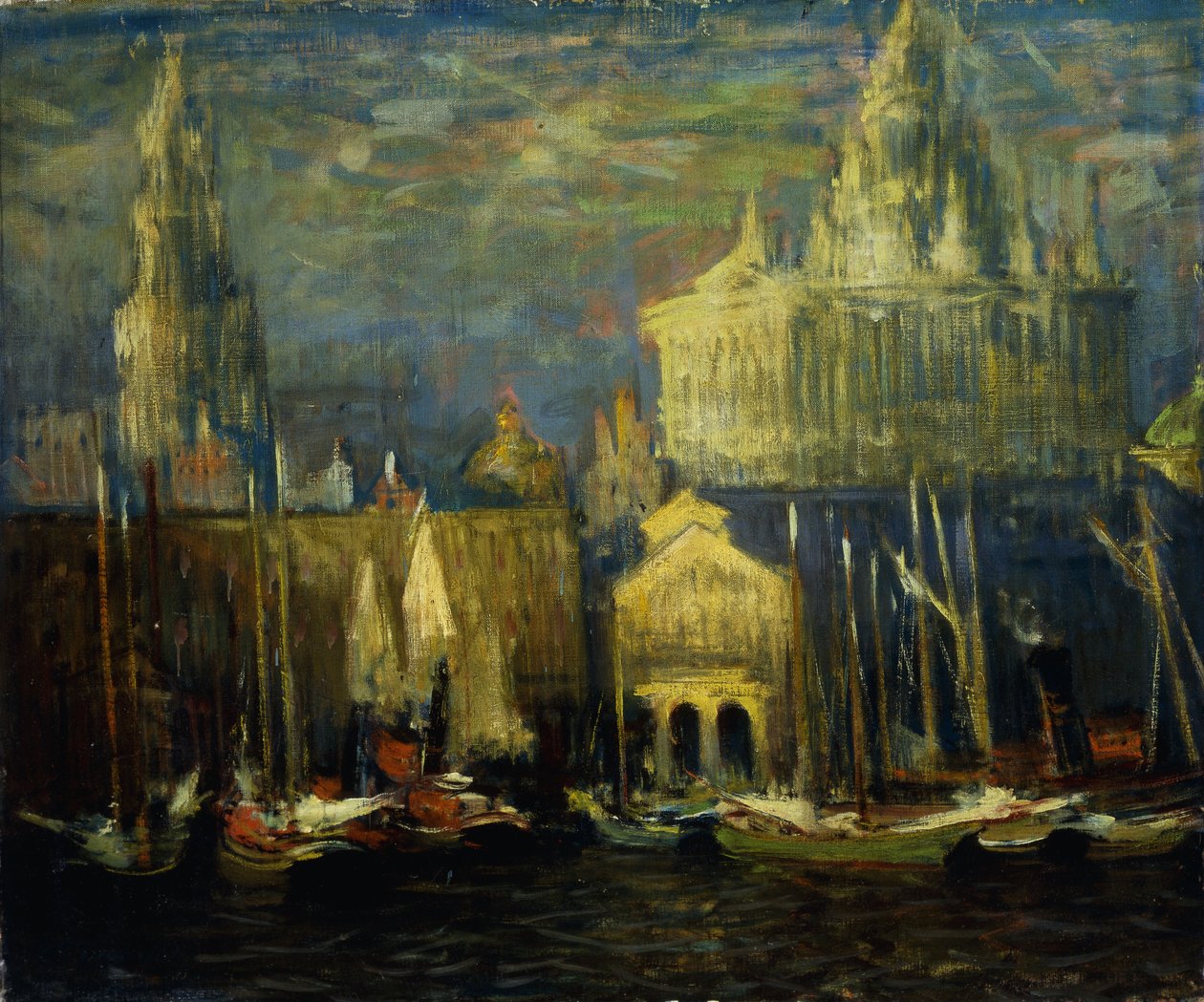 New York Waterfront by Arthur Clifton Goodwin