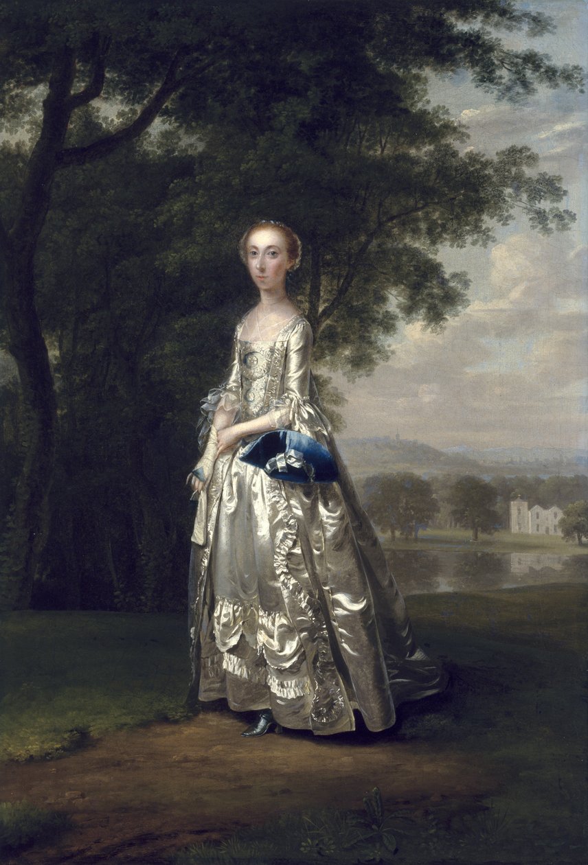 Portrait of a Lady in a Landscape by Arthur Devis