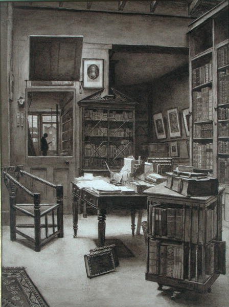 The Interior of a Bookshop by Arthur Ellis
