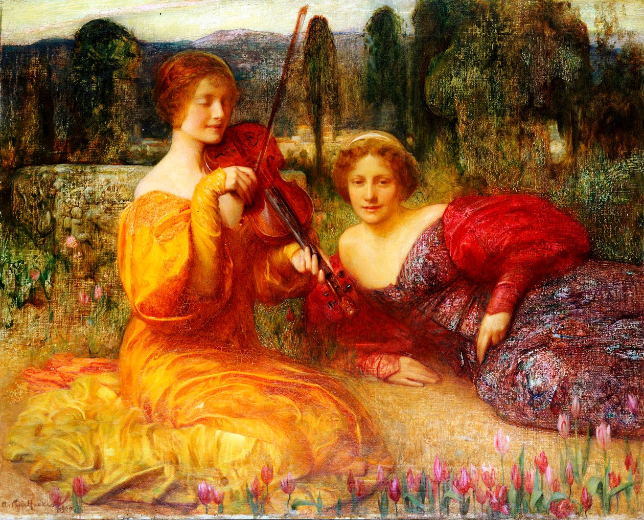 Musicienne du Silence by Arthur Hacker
