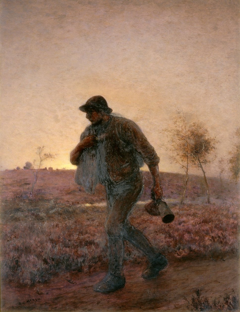 The Ploughman Homeward Plods His Weary Way by Arthur Hardwick Marsh