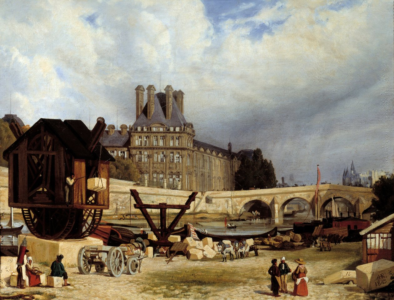 The Tuileries and the Royal Bridge by Arthur Henri Roberts