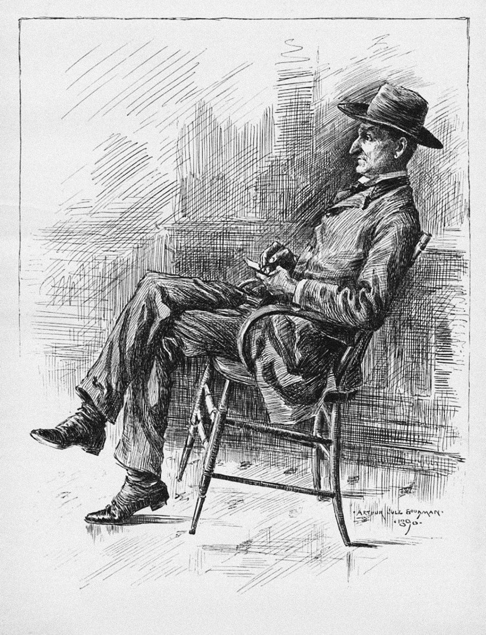 Portrait of Benjamin Peter Old Hutch Hutchinson by Arthur Jule Goodman