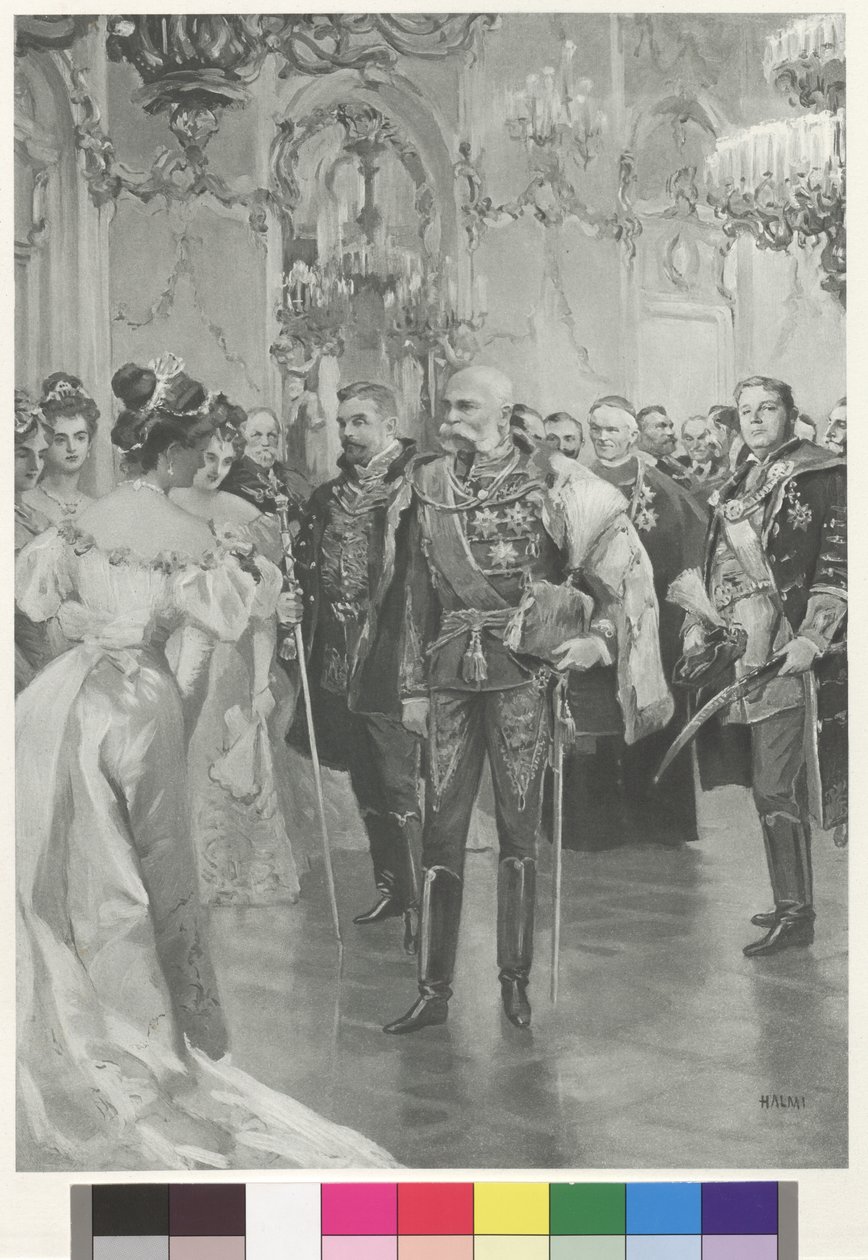 The Emperor Holding the Seat Rows in Front of the Stage by Arthur Lajos Halmi