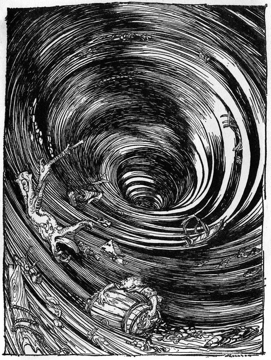 A Descent into the Maelstrom by Edgar Allan Poe by Arthur Rackham