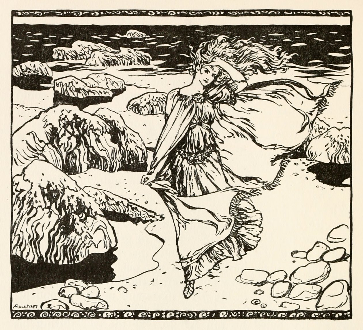 Becuma from Becuma of the White Skin in Irish Fairy Tales by Arthur Rackham